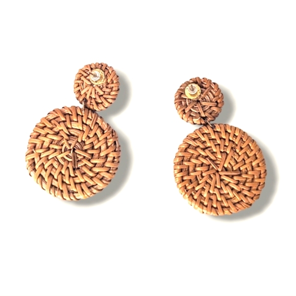 🩴Boho Rattan Necklace and Earring Set - Picture 2 of 5